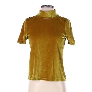 Madewell Velvet Mockneck Short Sleeve Size Medium